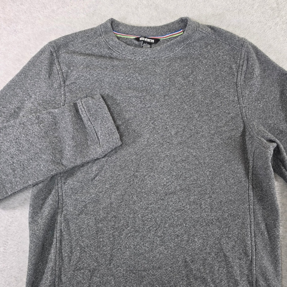 Sherpa Adventure Gear Mens Gray Recycled Polyester Fleece Crewneck Sweatshirt L